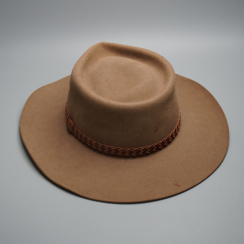 Akubra Imperial Quality Pure Fur Felt Hat Brown Made in Australia Size 60 - Picture 2 of 9